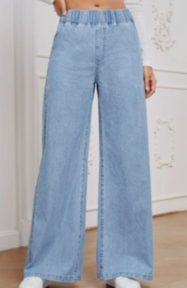Ladies Sustainable knit denim pant